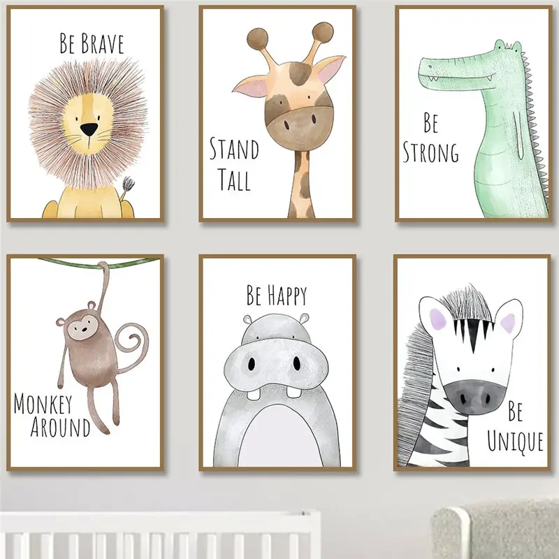 Baby Nursery Quotes - Seni Dinding Kamar Anak Poster Hewan