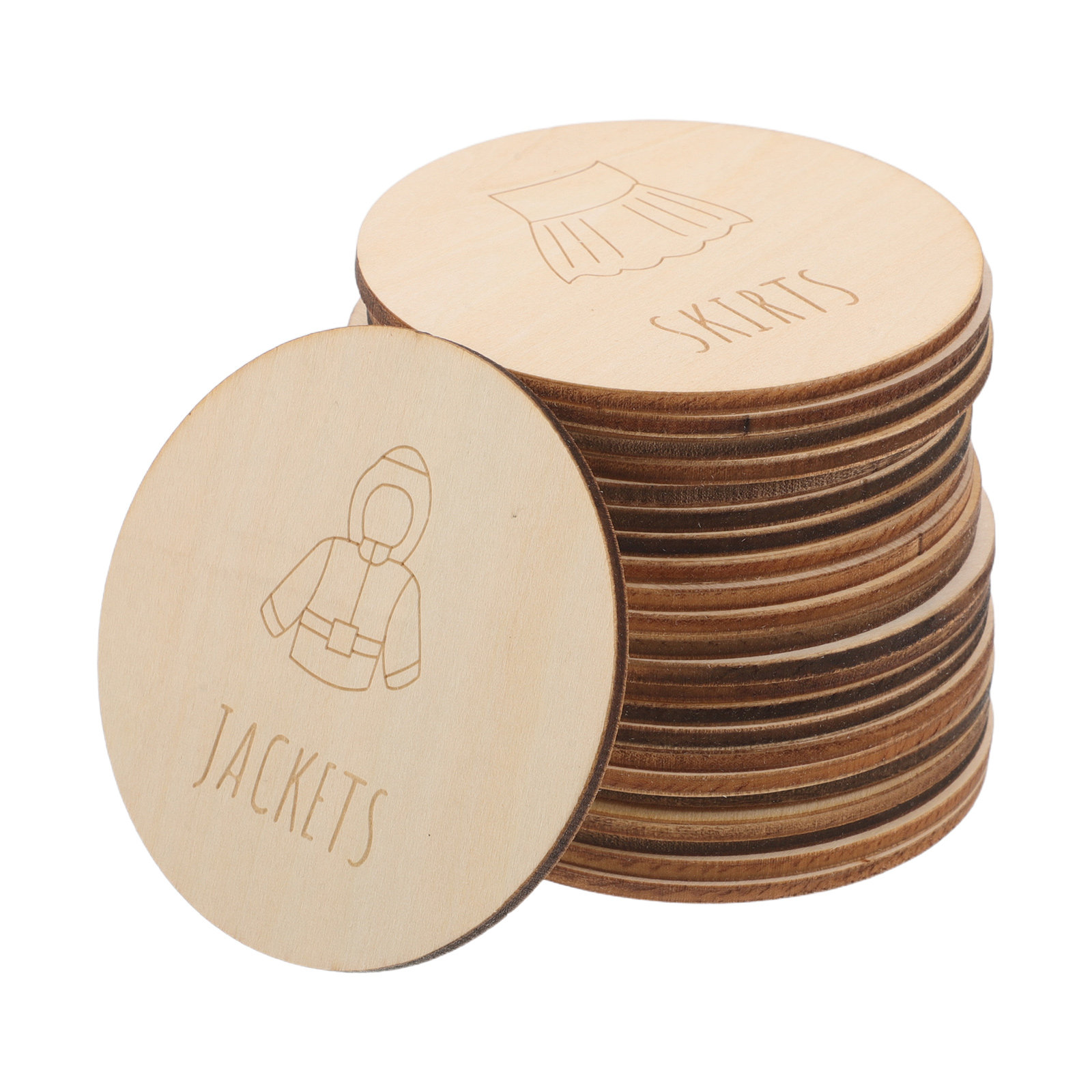 Baby Nursery Drawers - 23 Buah Label Kayu untuk Penyimpanan