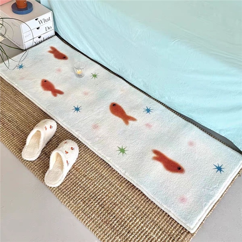 Baby Nursery Rug - VIKAMA Karpet Ikan Ceri yang Menggemaskan,