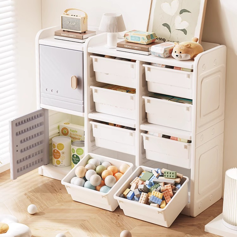 Baby Nursery Bookshelf - Organizer Penyimpanan Mainan Anak-anak dengan Tempat
