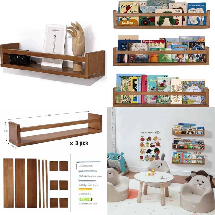 Baby Nursery Bookshelf - Rak Buku Menggantung untuk Dekorasi Kamar