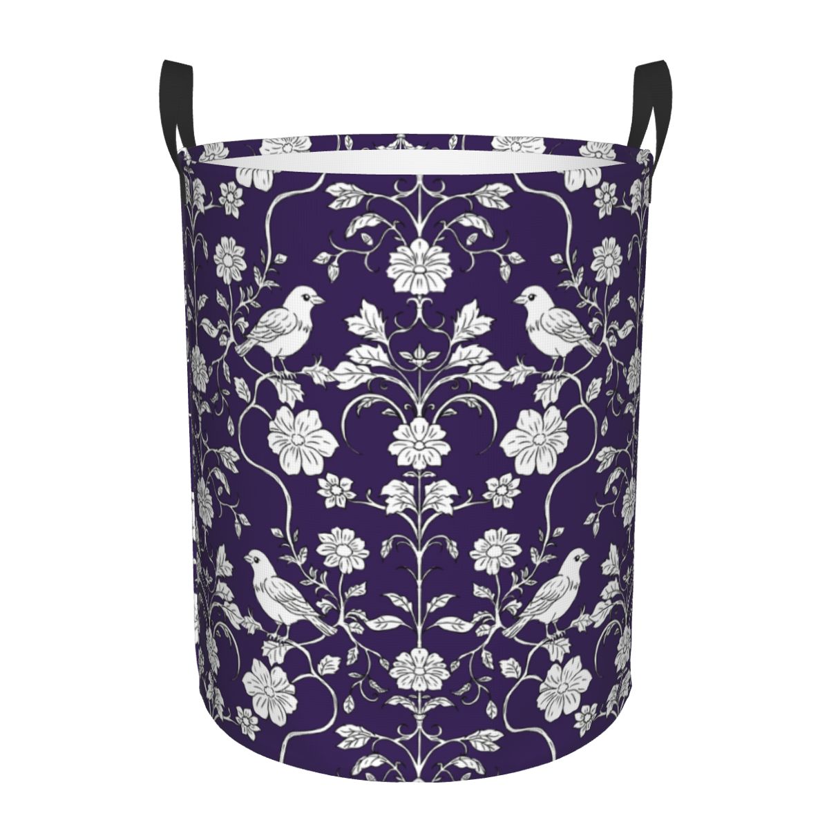 Baby Nursery Laundry Hamper - Keranjang Cucian Motif Burung Dan Bunga,