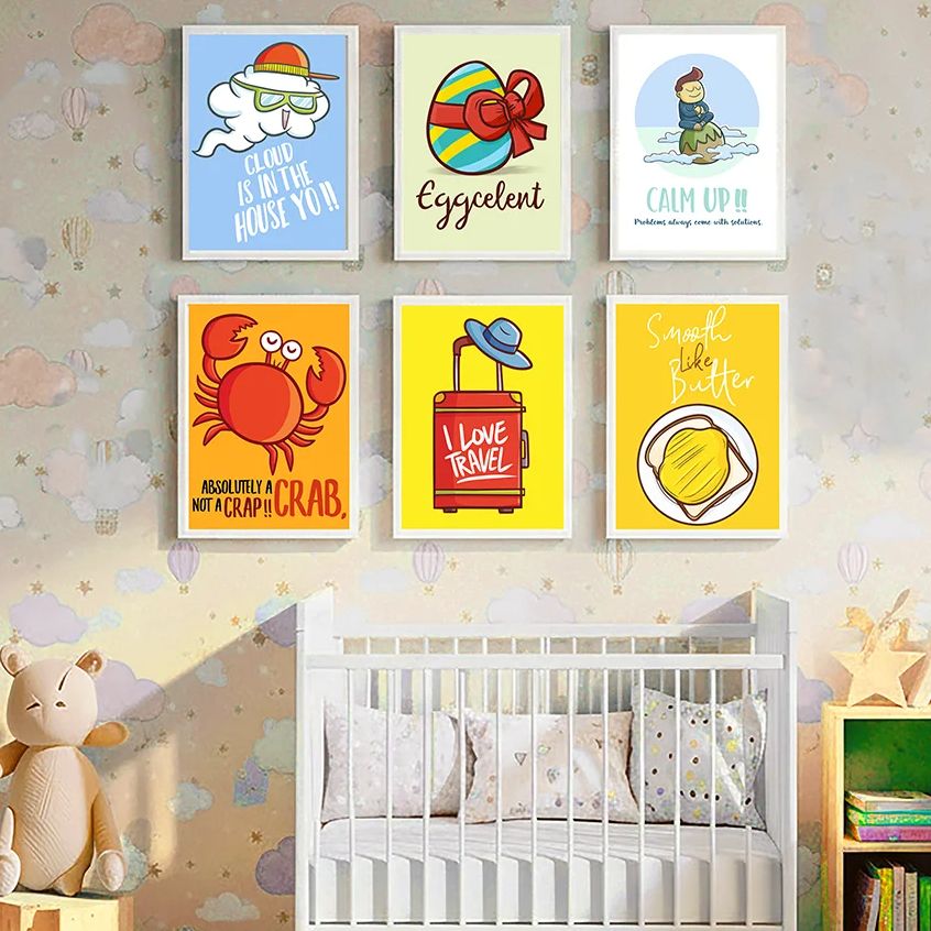 Baby Nursery Quotes - Lukisan Kanvas Seni Dinding Kamar Anak
