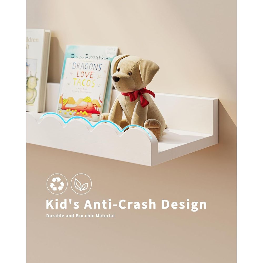 4 Paket Rak Dinding Putih, Rak - Baby Nursery Bookshelf ulasan dan harga