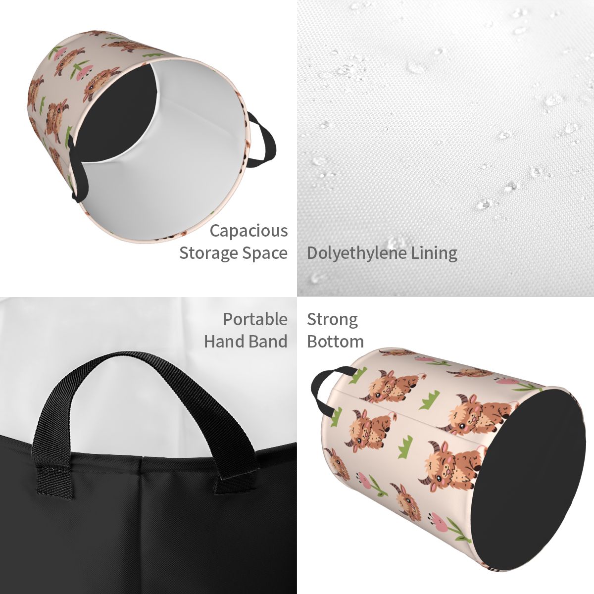 Keranjang Cucian Bayi Sapi Hig - Baby Nursery Laundry Hamper ulasan dan harga
