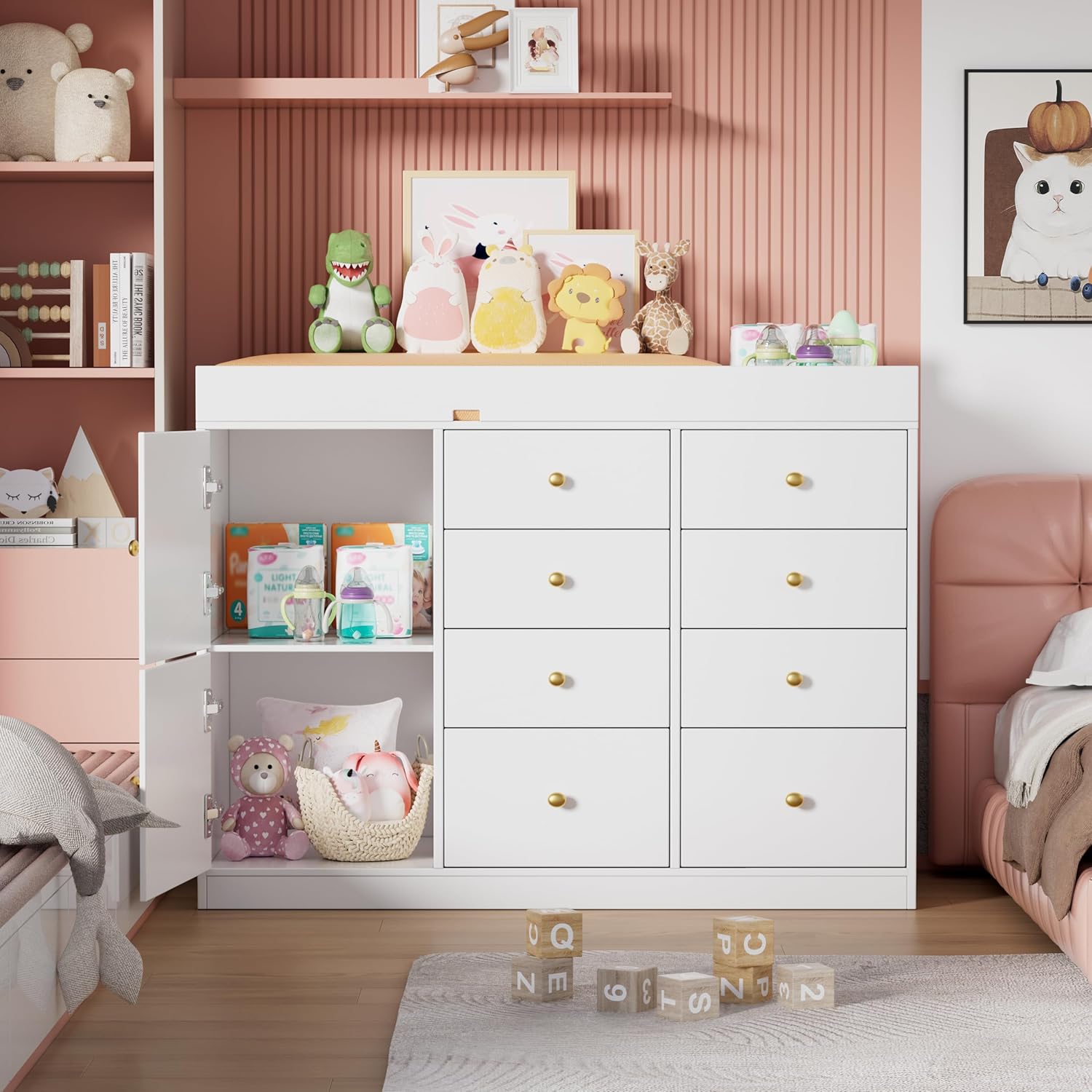 Meja Ganti Popok Bayi, Lemari  - Baby Nursery Drawers ulasan dan harga