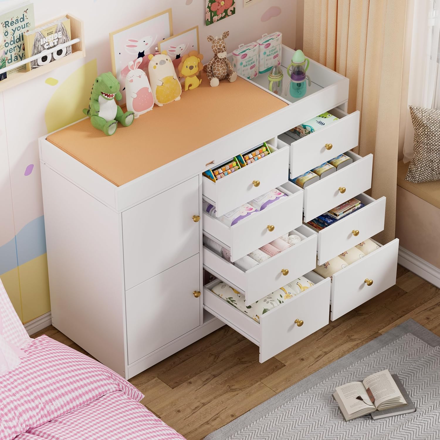 Meja Ganti Popok Bayi, Lemari  - Baby Nursery Drawers ulasan dan harga