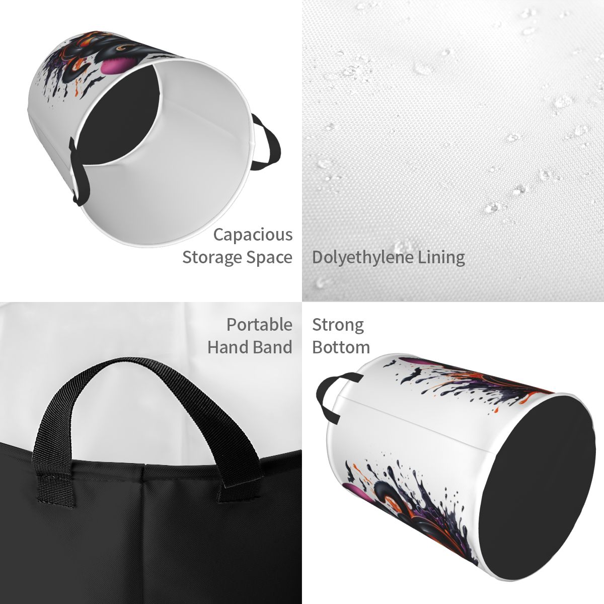 Keranjang Cucian Lipat Hallowe - Baby Nursery Laundry Hamper ulasan dan harga