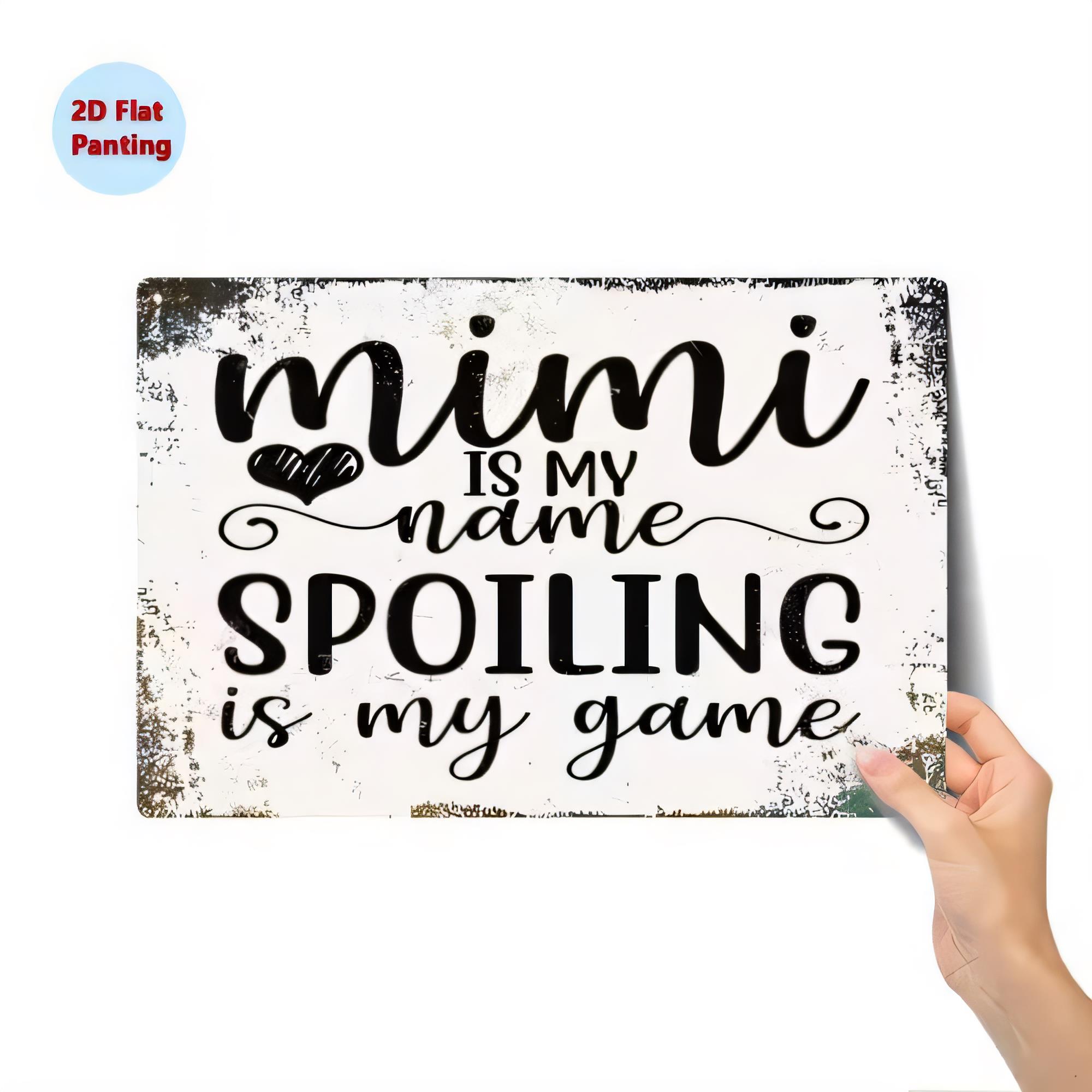 Papan Logam Vintage MIMI IS NA - Baby Nursery Quotes ulasan dan harga
