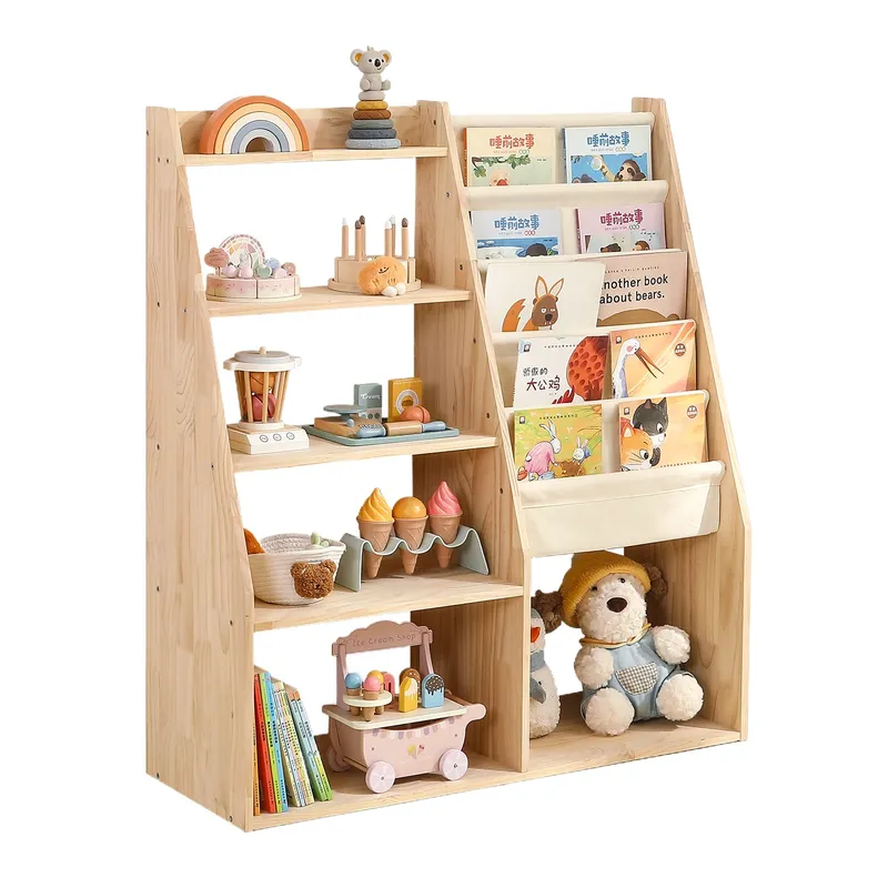 Rak Buku Anak dari Kayu Solid, - Baby Nursery Bookshelf ulasan dan harga