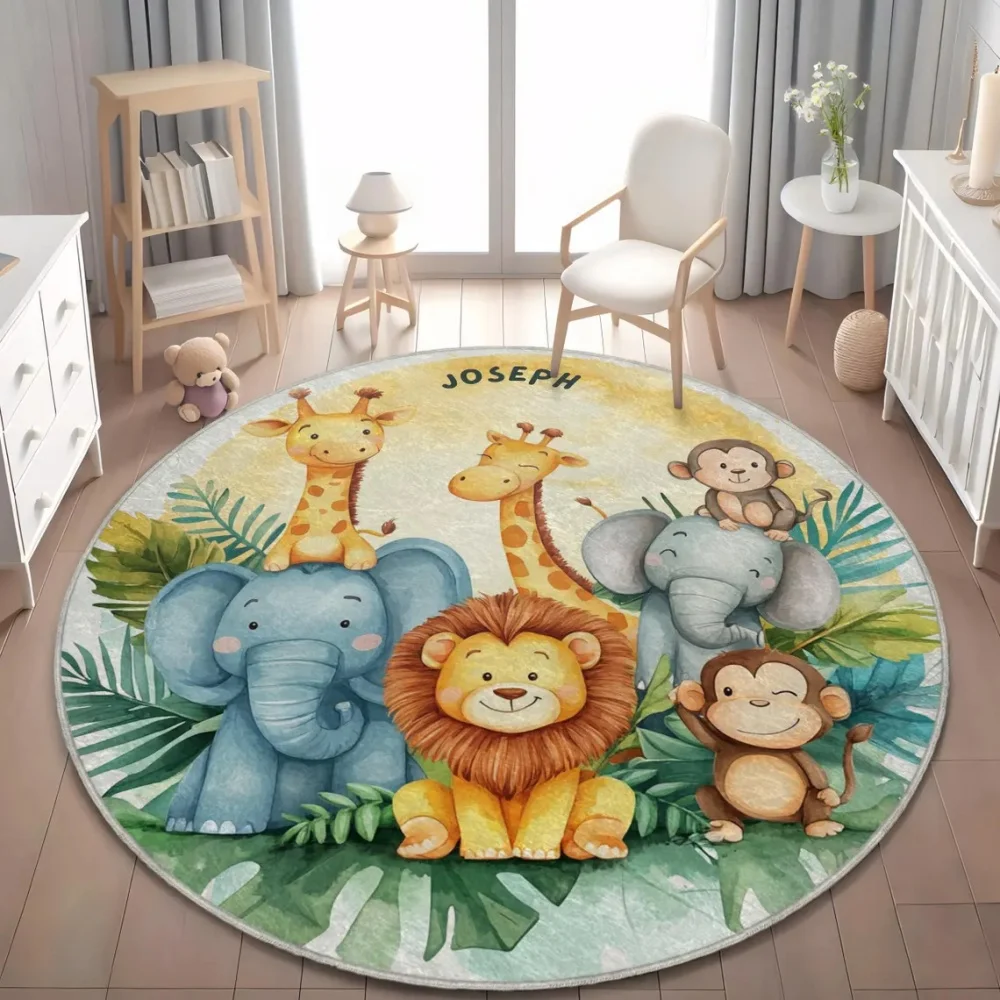 Karpet Lantai Hewan Safari Lia - Baby Nursery Rug ulasan dan harga