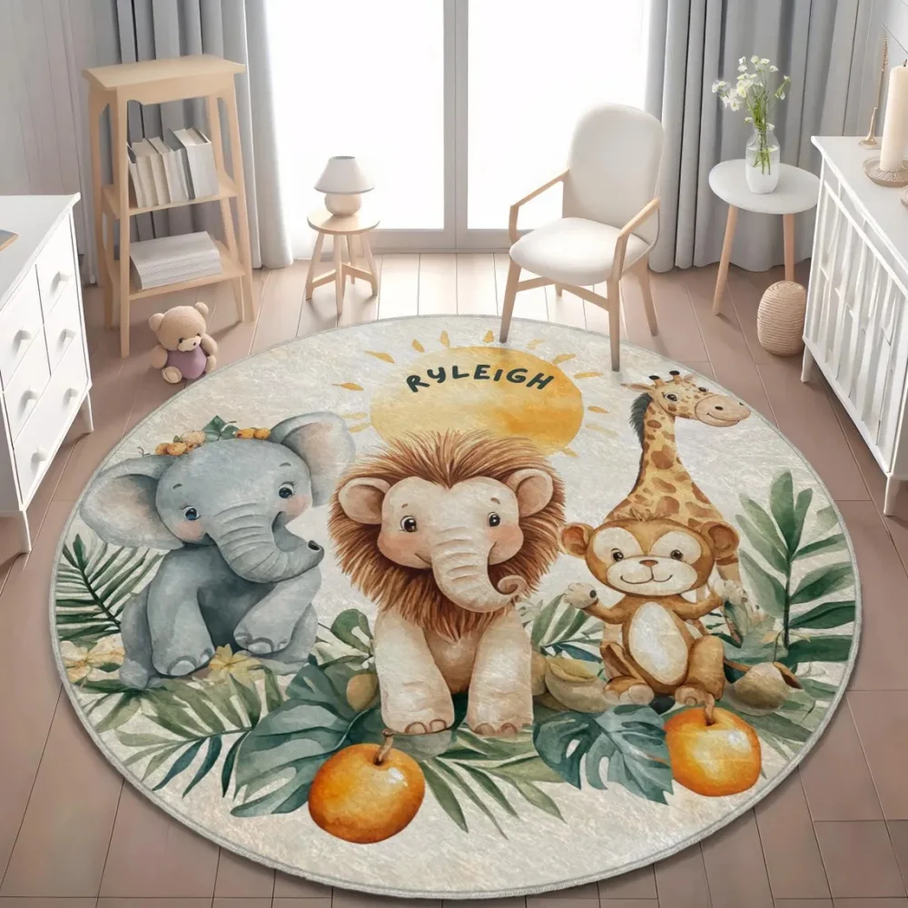 Karpet Lantai Hewan Safari Lia - Baby Nursery Rug ulasan dan harga