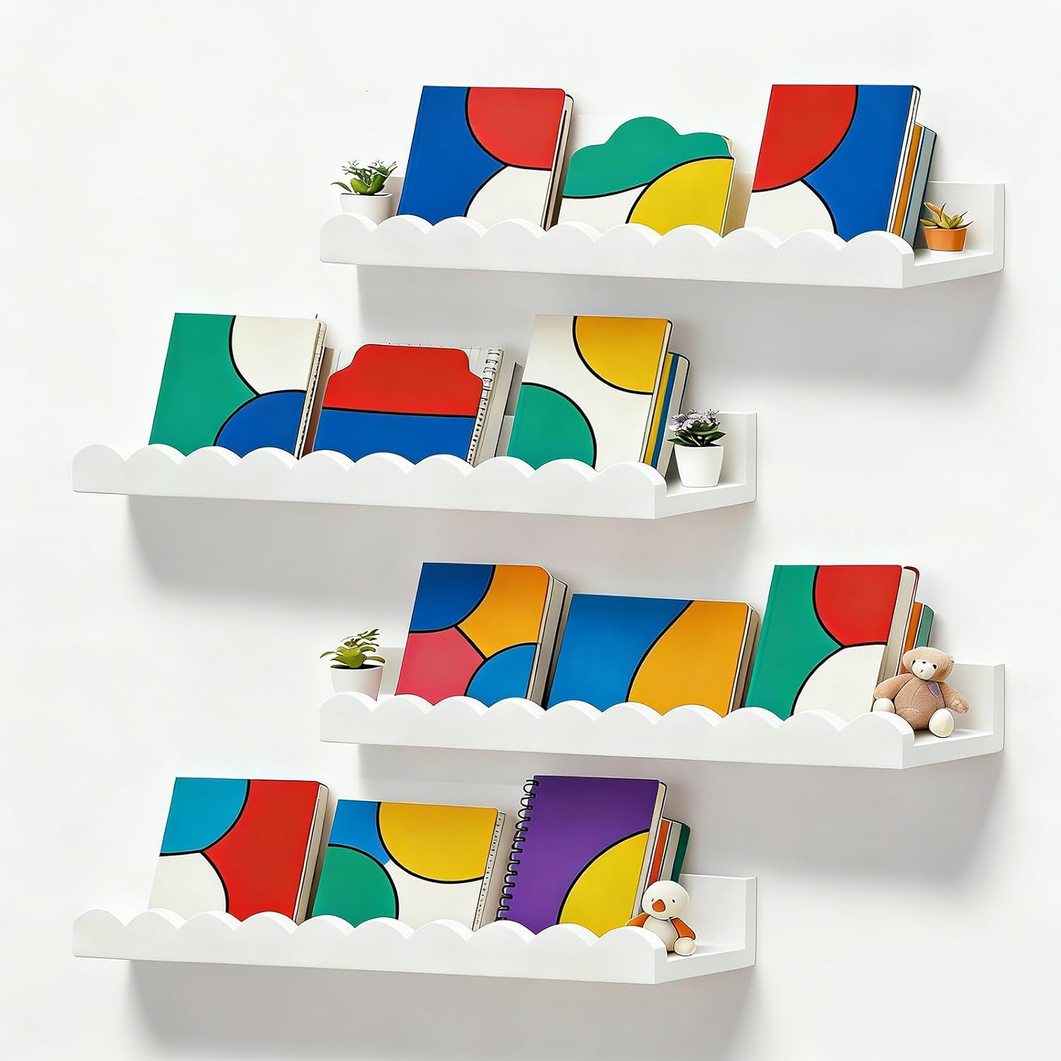 Satu set berisi 4 rak buku gan - Baby Nursery Bookshelf ulasan dan harga