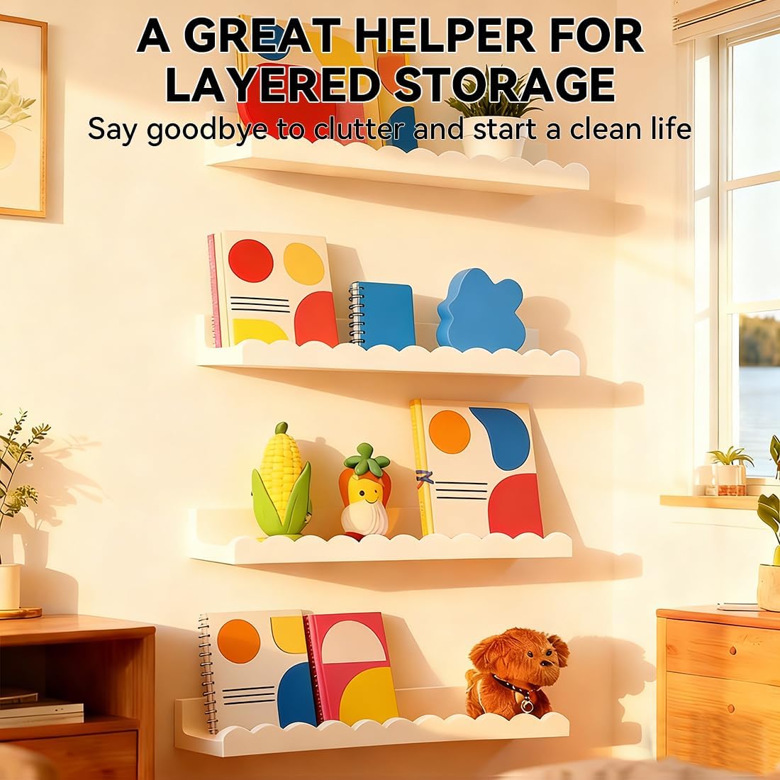 Satu set berisi 4 rak buku gan - Baby Nursery Bookshelf ulasan dan harga
