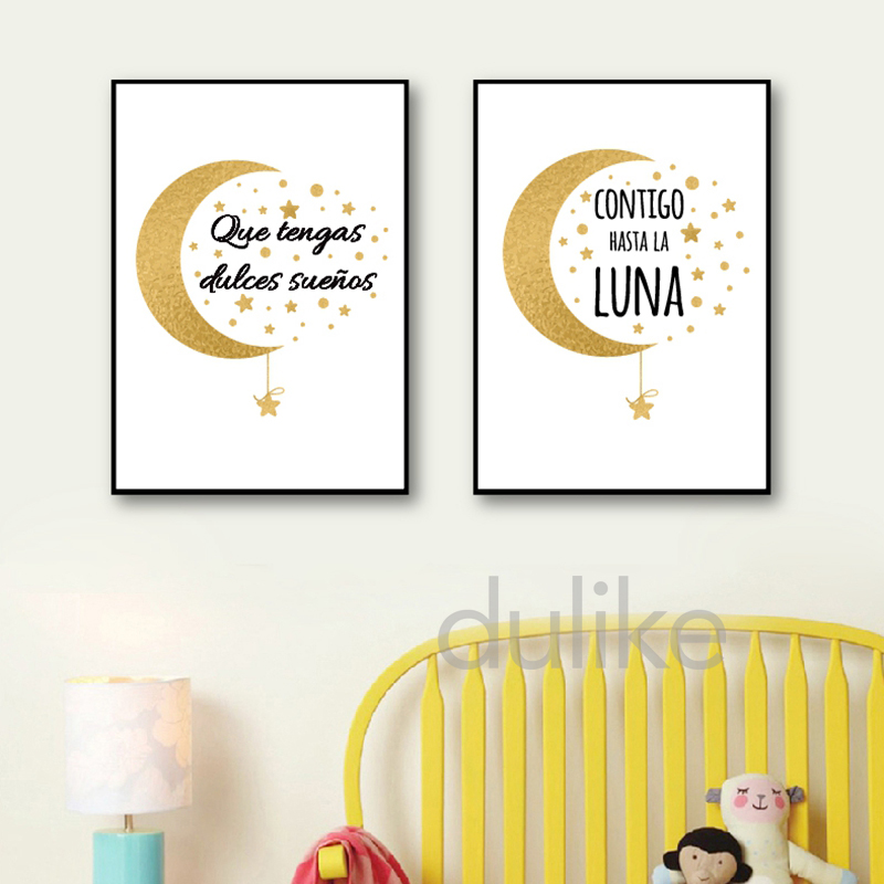Lukisan Kanvas Dekorasi Seni K - Baby Nursery Quotes ulasan dan harga