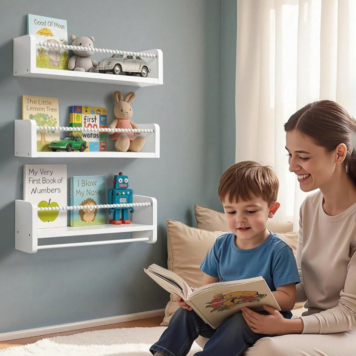Rak Buku Anak, Rak Buku Kayu M - Baby Nursery Bookshelf ulasan dan harga
