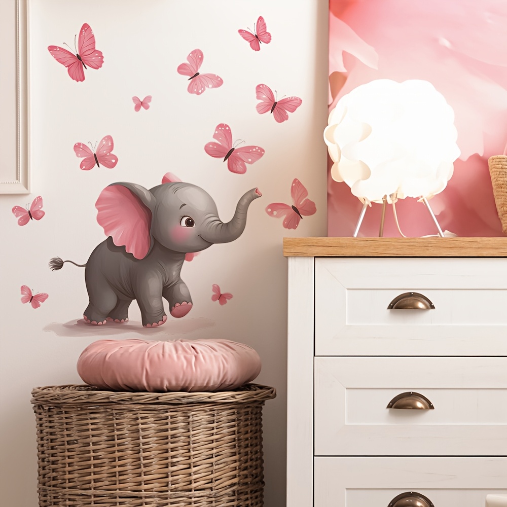 1 Buah Stiker Dinding Tema Kup - Baby Nursery Elephant Theme ulasan dan harga