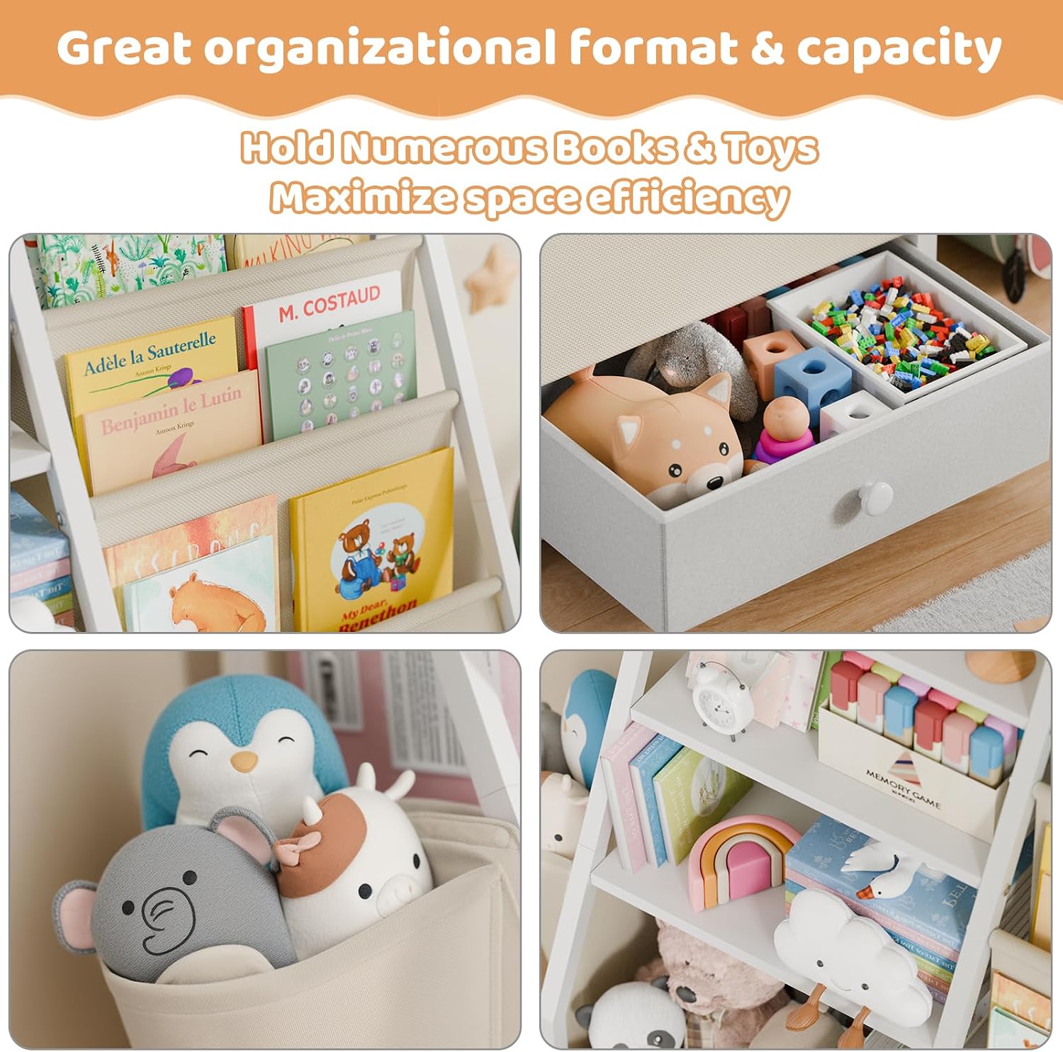 Rak Buku Anak dan Penyimpanan  - Baby Nursery Bookshelf ulasan dan harga