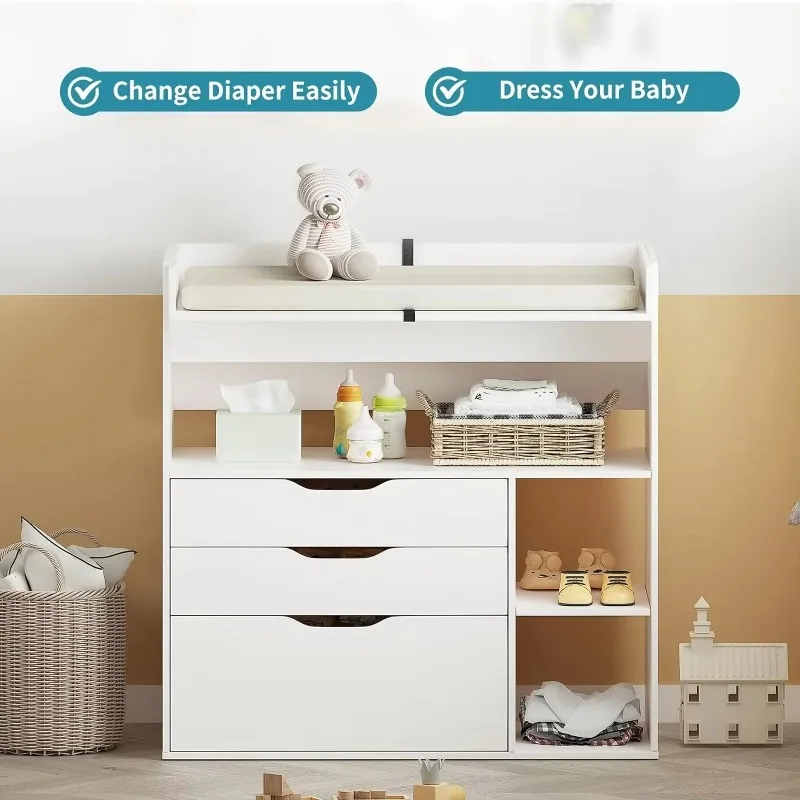 Meja ganti bayi minimalis mode - Baby Nursery Drawers ulasan dan harga