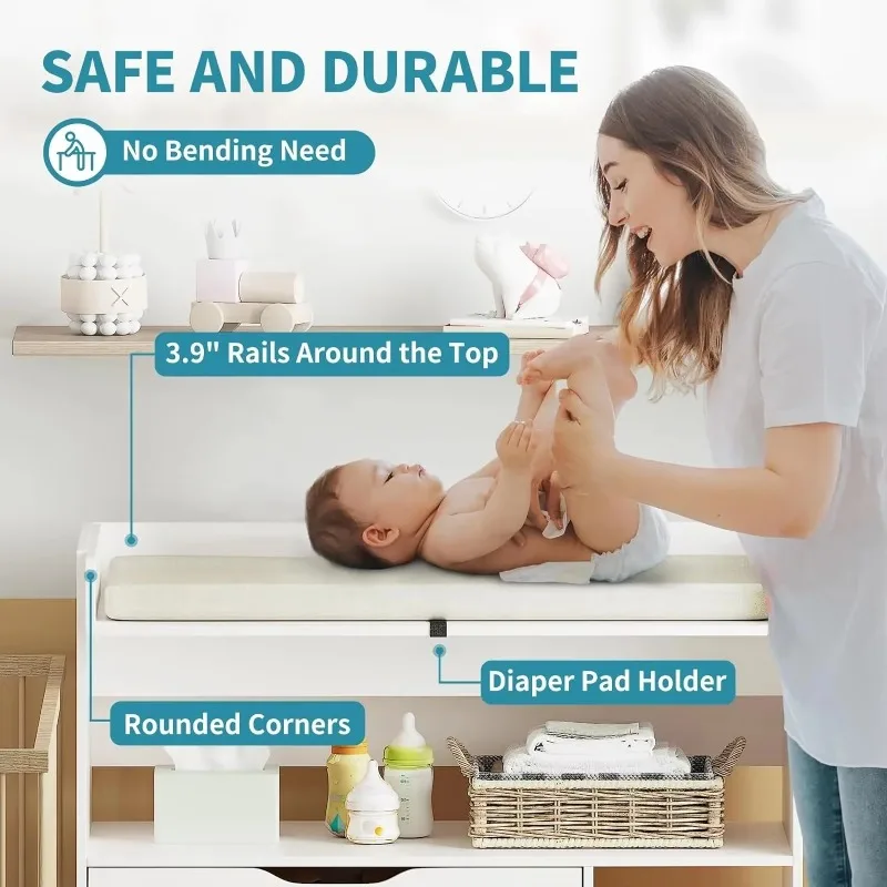 Meja ganti bayi minimalis mode - Baby Nursery Drawers ulasan dan harga