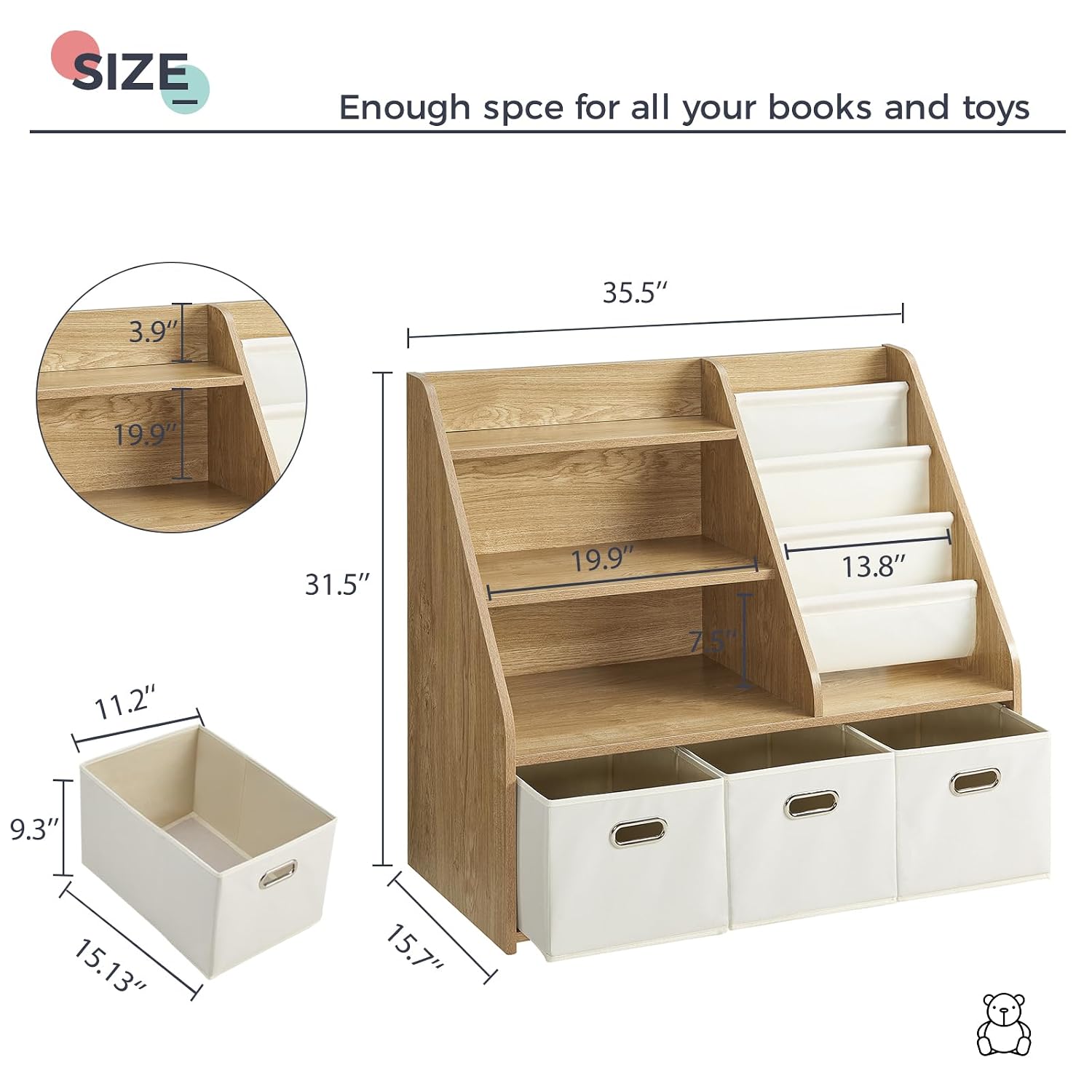 Rak Buku & Penyimpanan Mainan  - Baby Nursery Bookshelf ulasan dan harga