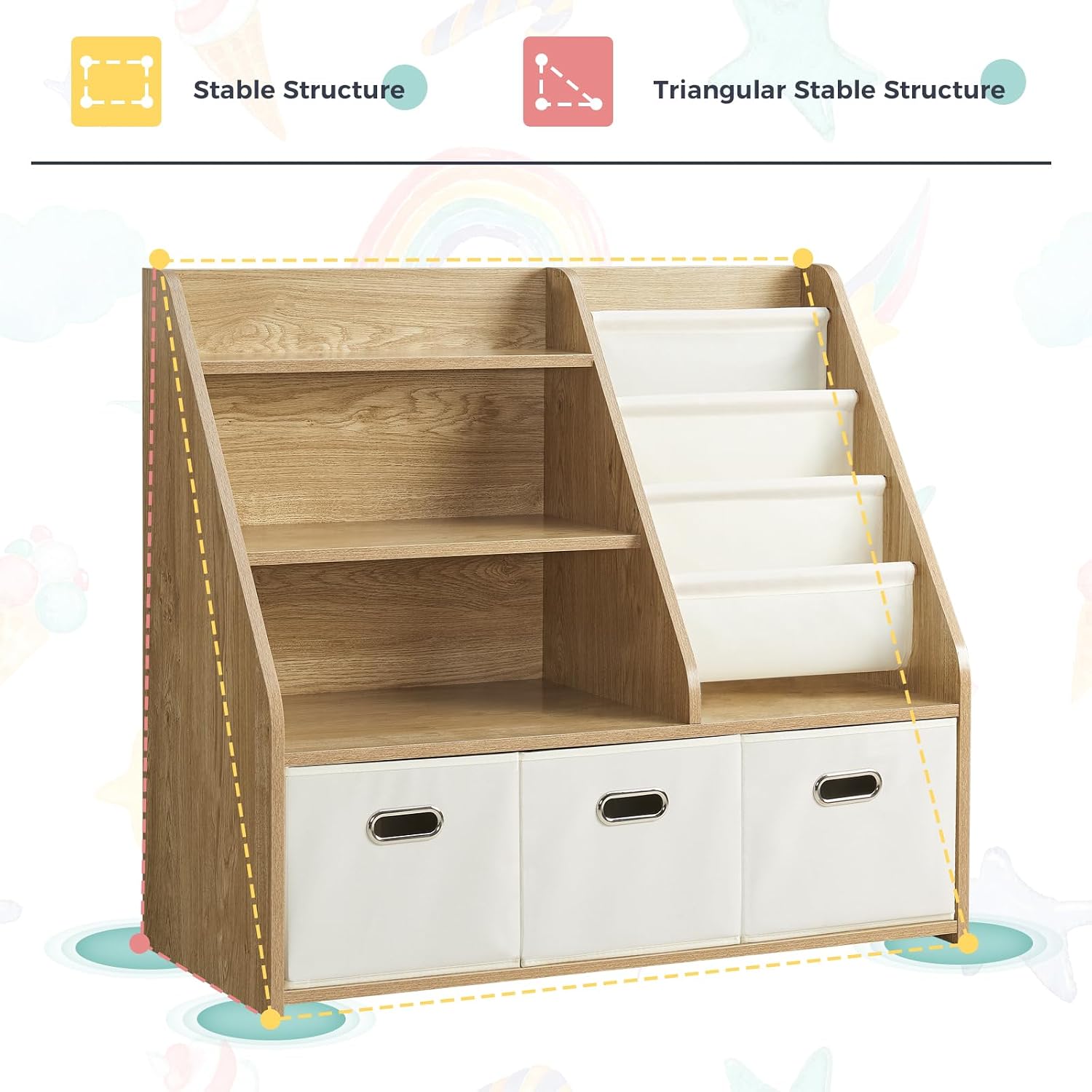 Rak Buku & Penyimpanan Mainan  - Baby Nursery Bookshelf ulasan dan harga