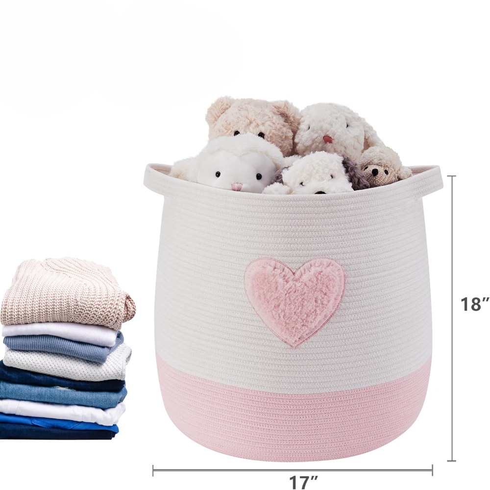 Keranjang Cucian Merah Muda un - Baby Nursery Laundry Hamper ulasan dan harga