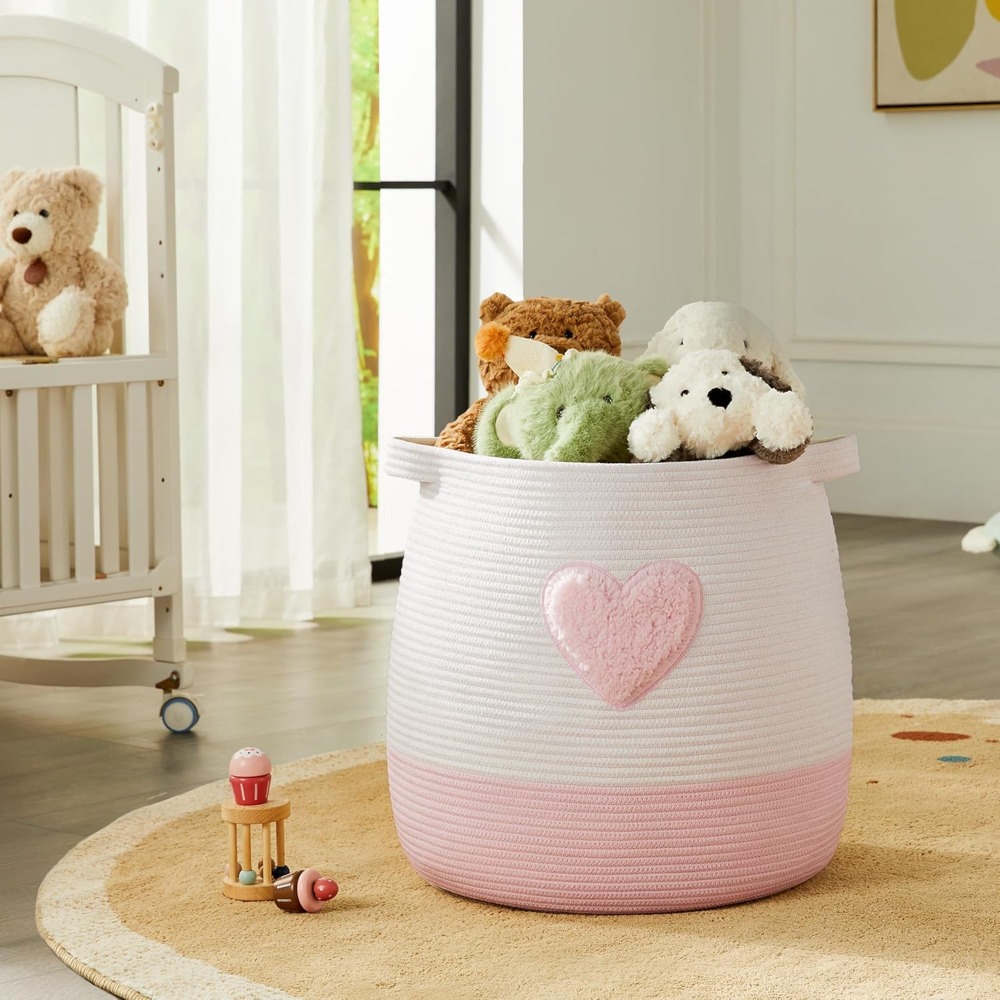 Keranjang Cucian Merah Muda un - Baby Nursery Laundry Hamper ulasan dan harga