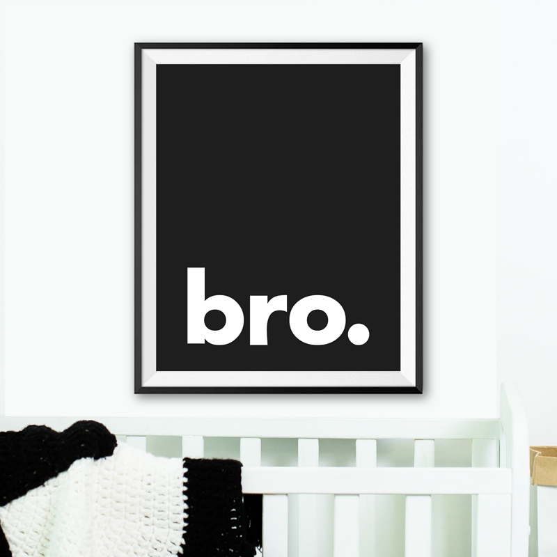 Bro. Poster Tipografi Minimali - Baby Nursery Quotes ulasan dan harga