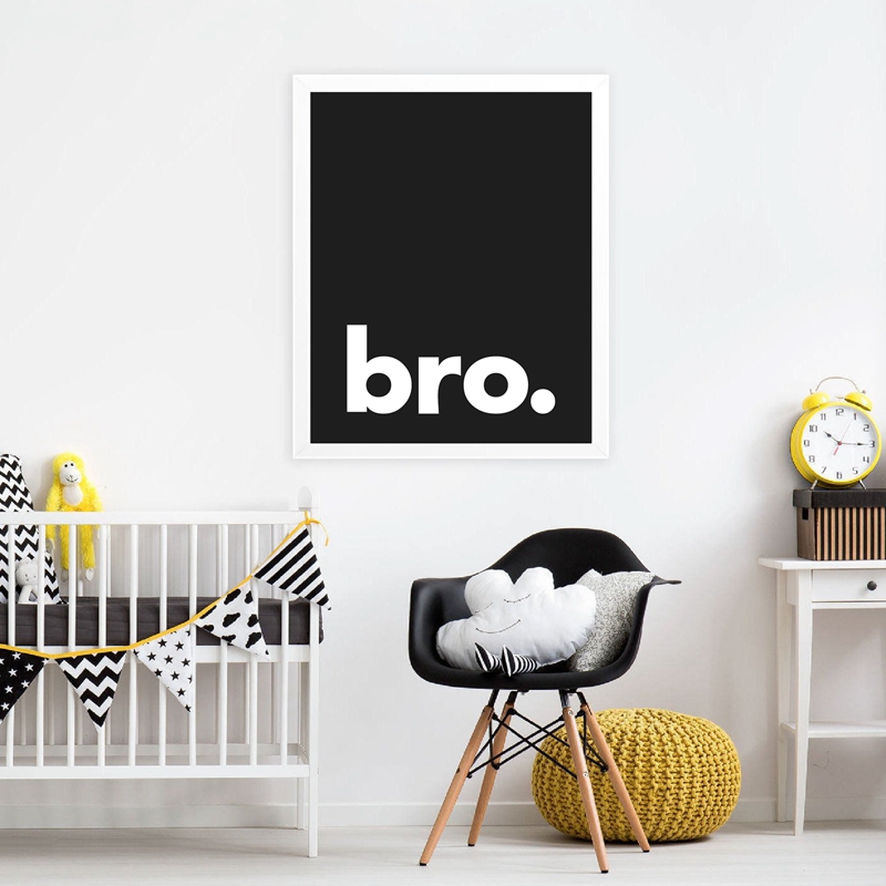 Bro. Poster Tipografi Minimali - Baby Nursery Quotes ulasan dan harga