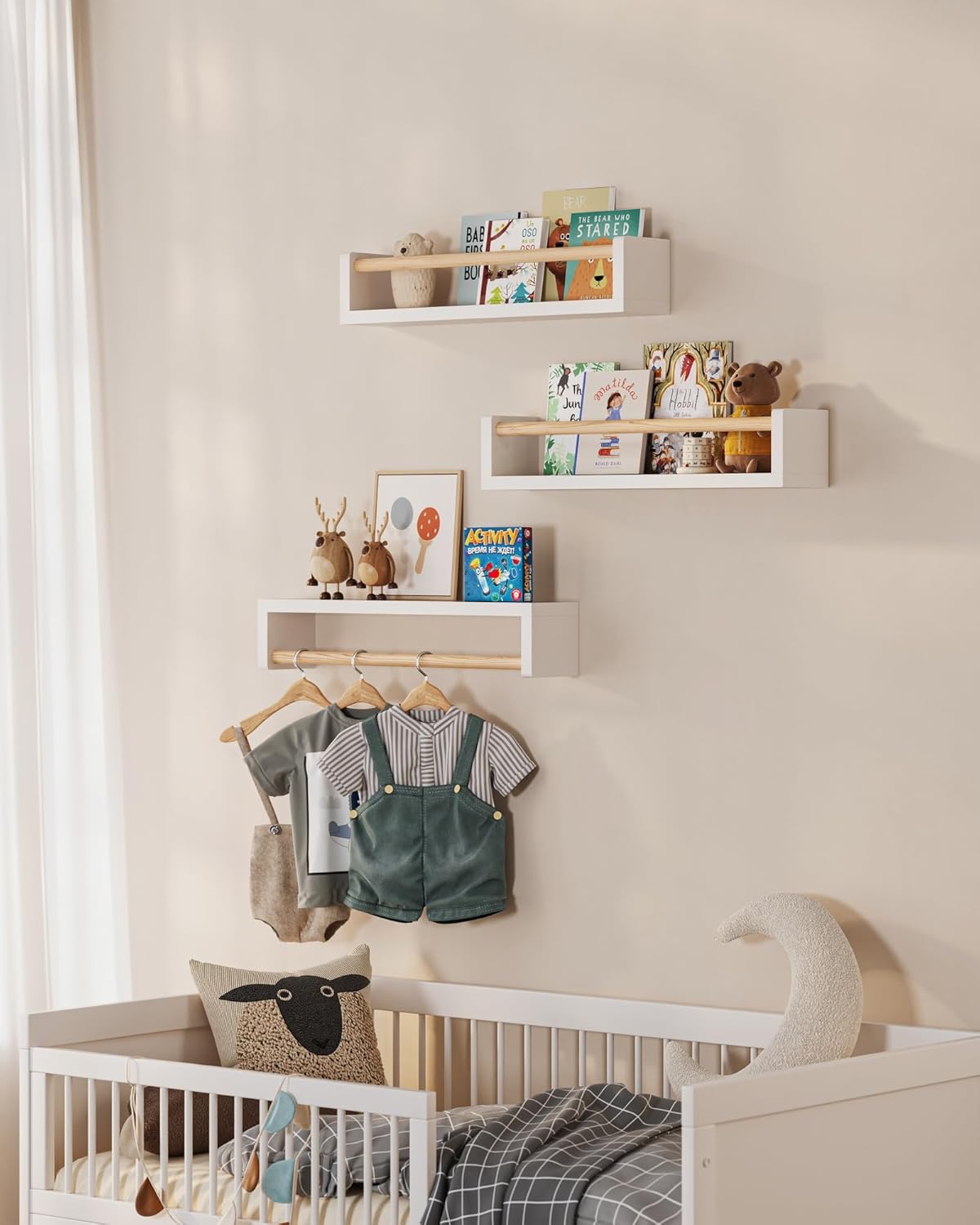 Satu set berisi 3 rak buku gan - Baby Nursery Bookshelf ulasan dan harga