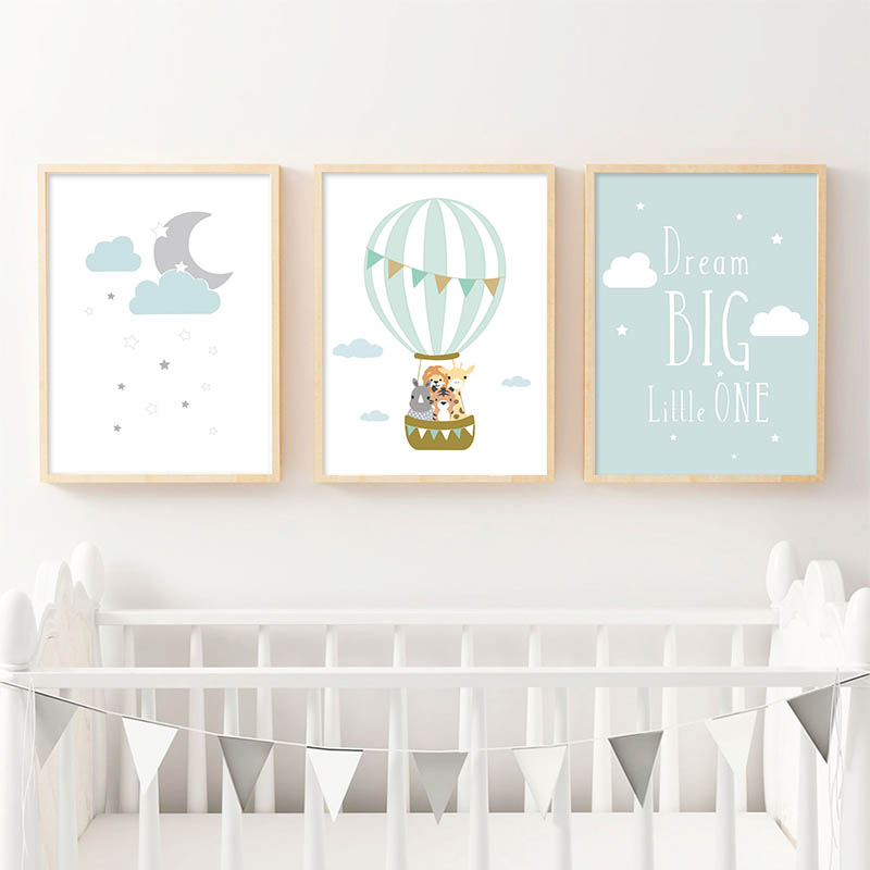 Poster Kamar Anak Balon Bulan  - Baby Nursery Quotes ulasan dan harga