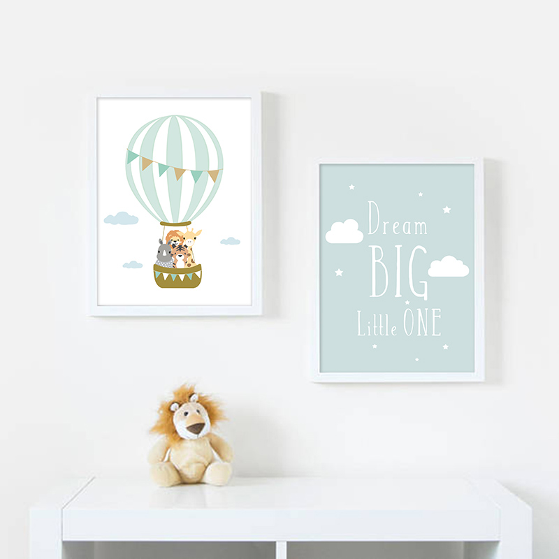 Poster Kamar Anak Balon Bulan  - Baby Nursery Quotes ulasan dan harga