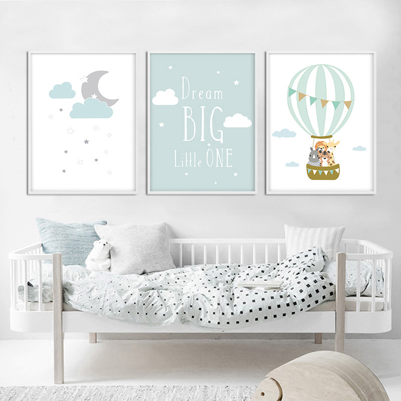 Poster Kamar Anak Balon Bulan  - Baby Nursery Quotes ulasan dan harga