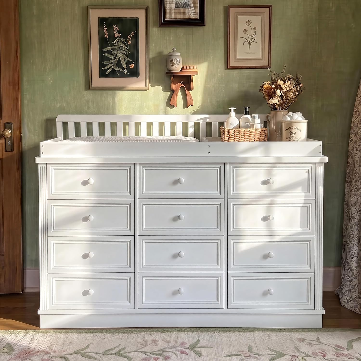 Meja Ganti Popok Bayi, 100% Ka - Baby Nursery Drawers ulasan dan harga