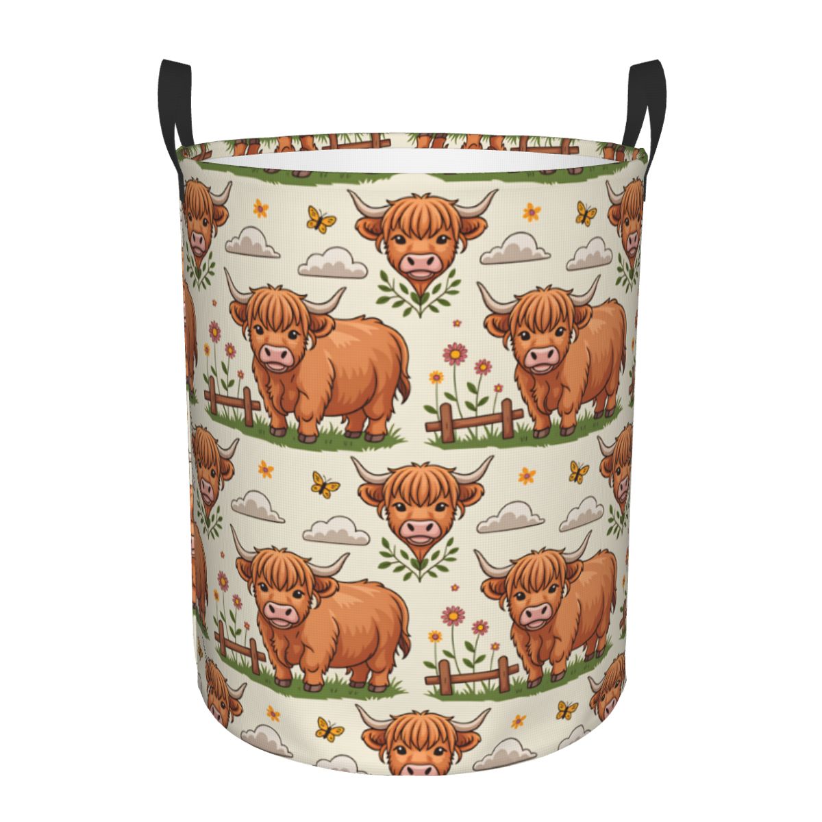 Keranjang Cucian Sapi Highland - Baby Nursery Laundry Hamper ulasan dan harga