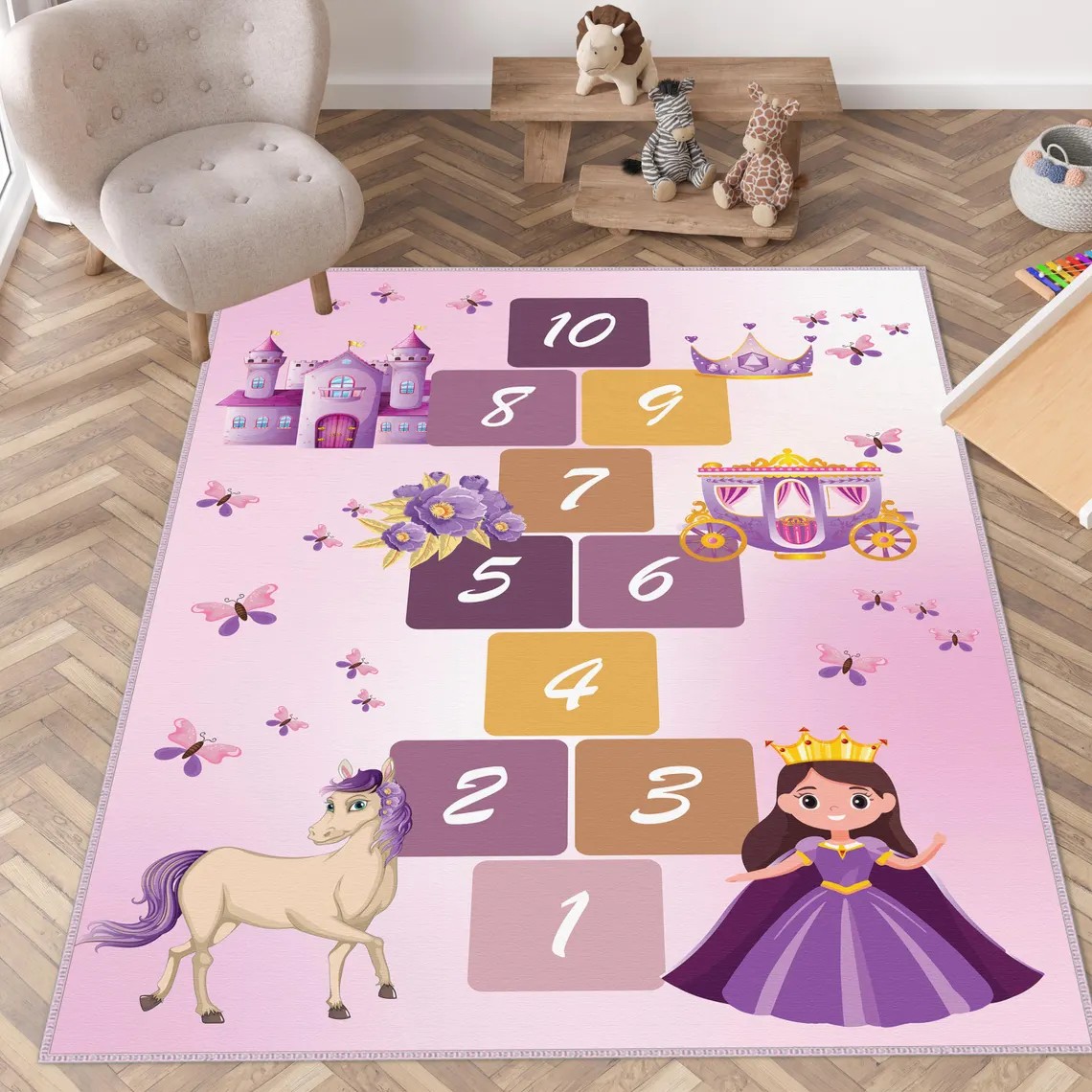 Karpet Anak-anak Hopscotch Tik - Baby Nursery Rug ulasan dan harga