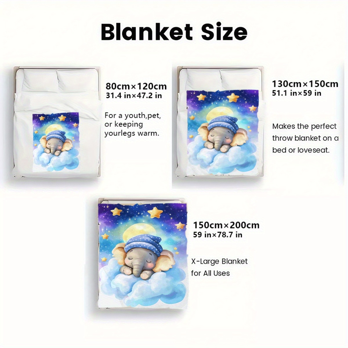 Selimut Bulu Lembut Bayi Gajah - Baby Nursery Elephant Theme ulasan dan harga